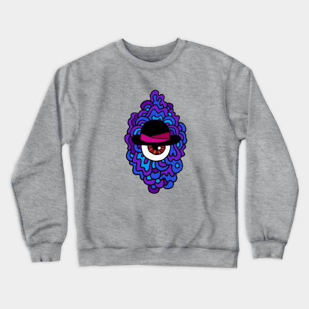 Bowler Eye Guy (for lighter shirts) Crewneck Sweatshirt by SmayBoy